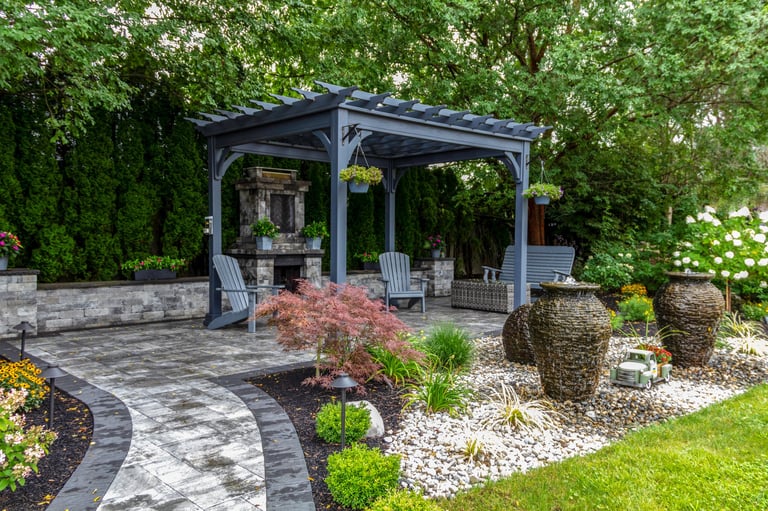 Beautiful garden patio